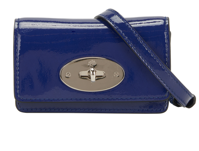 Mini Bayswater Messenger, &pound;150, Handbags, Blue, Patent Leather, Front view